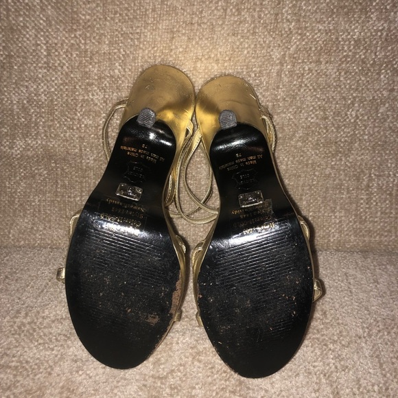 Bakers Gold Strappy Heels - Size 7 - Picture 4 of 6